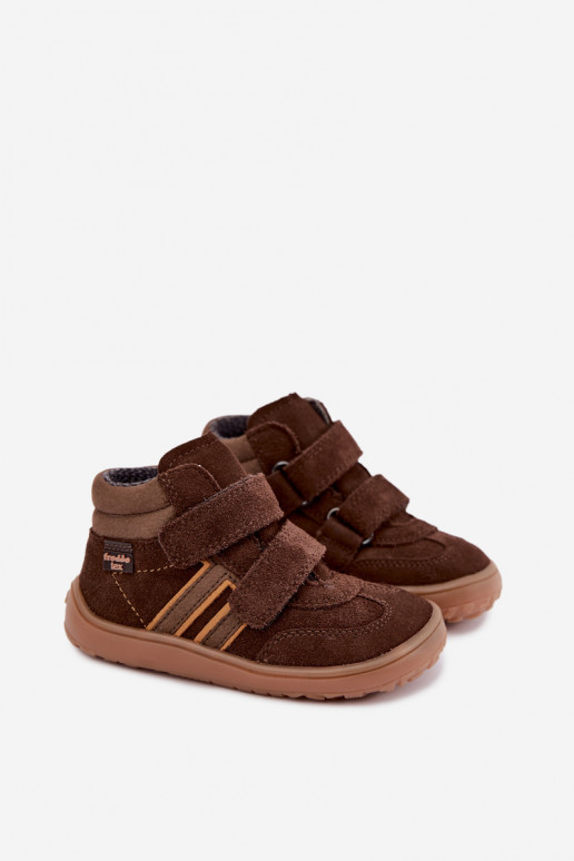 Calzado infantil de ante sintético Barefoot FRODDO G3110285-3 marrón