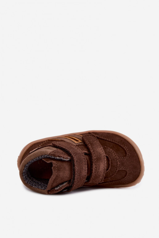 Calzado infantil de ante sintético Barefoot FRODDO G3110285-3 marrón