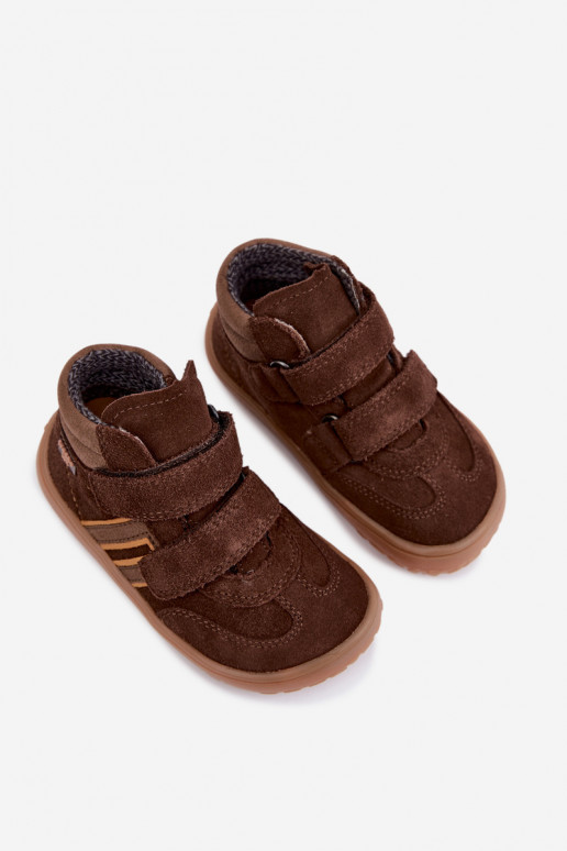 Calzado infantil de ante sintético Barefoot FRODDO G3110285-3 marrón