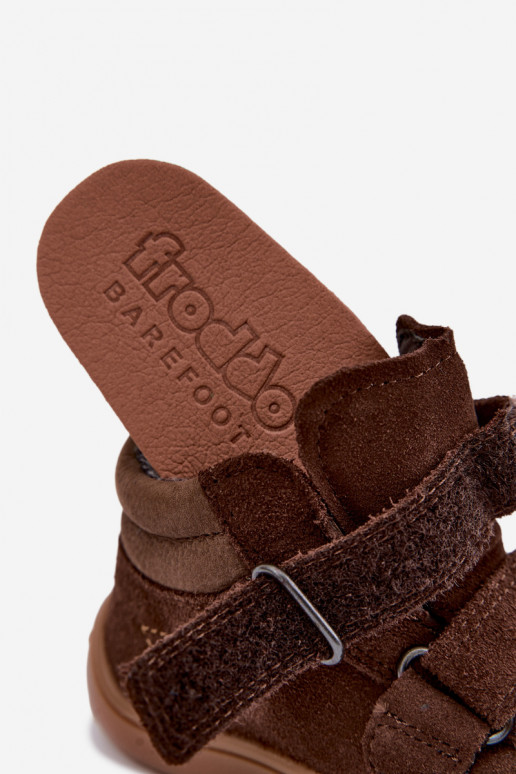 Calzado infantil de ante sintético Barefoot FRODDO G3110285-3 marrón