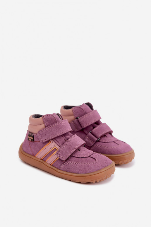Calzado infantil de ante sintético Barefoot FRODDO G3110285-12 violeta