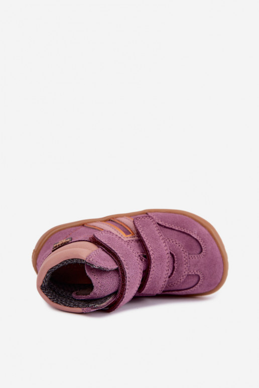 Calzado infantil de ante sintético Barefoot FRODDO G3110285-12 violeta