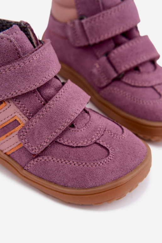 Calzado infantil de ante sintético Barefoot FRODDO G3110285-12 violeta