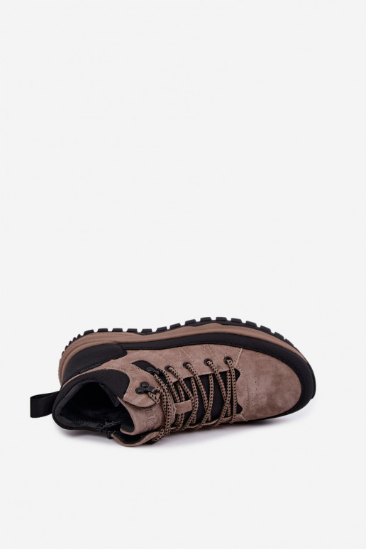 Botas aisladas de ante para hombre Big Star UU174247 beige
