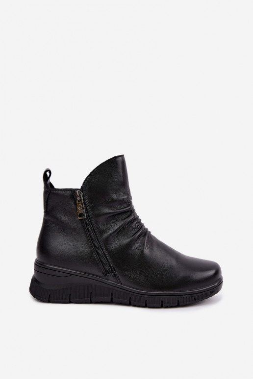 Botines cálidos con plataforma y volantes Vinceza 133117 negros