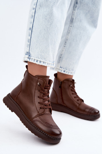 Botines cálidos para mujer Vinceza 107249 marrones