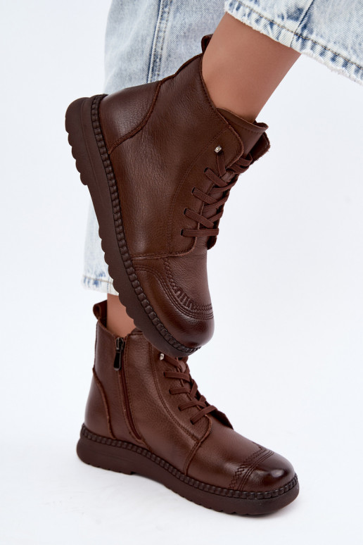 Botines cálidos para mujer Vinceza 107249 marrones