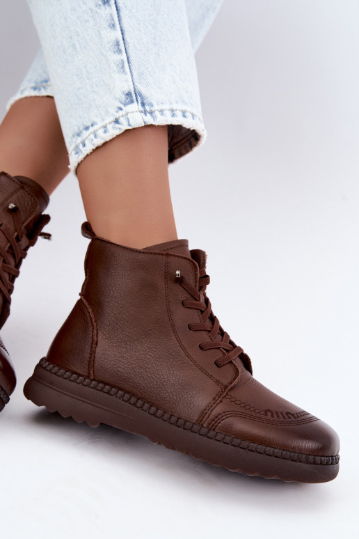 Botines cálidos para mujer Vinceza 107249 marrones
