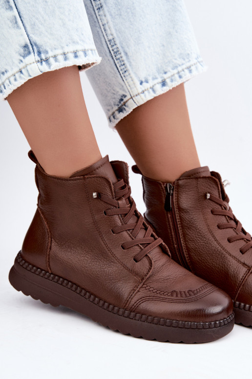 Botines cálidos para mujer Vinceza 107249 marrones