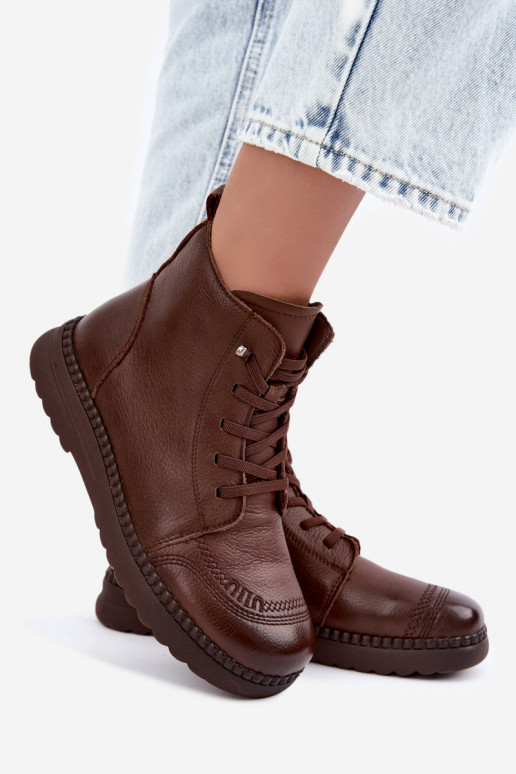 Botines cálidos para mujer Vinceza 107249 marrones