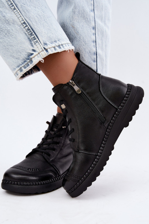 Botines cálidos para mujer Vinceza 107249 negros
