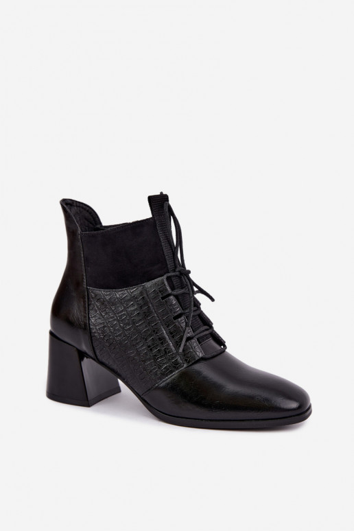 Botines cálidos con tacón Vinceza 5867 negros