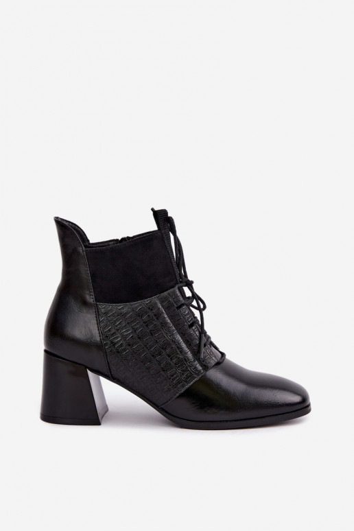 Botines cálidos con tacón Vinceza 5867 negros