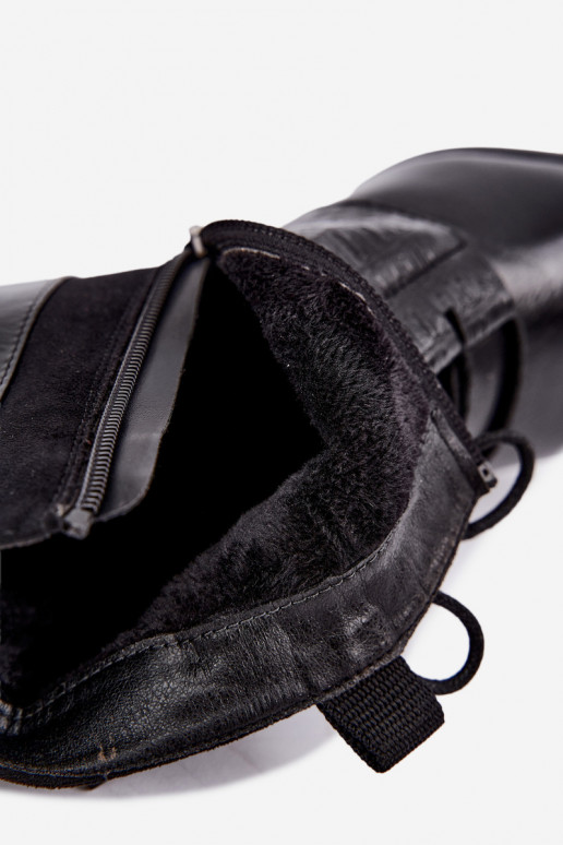 Botines cálidos con tacón Vinceza 5867 negros