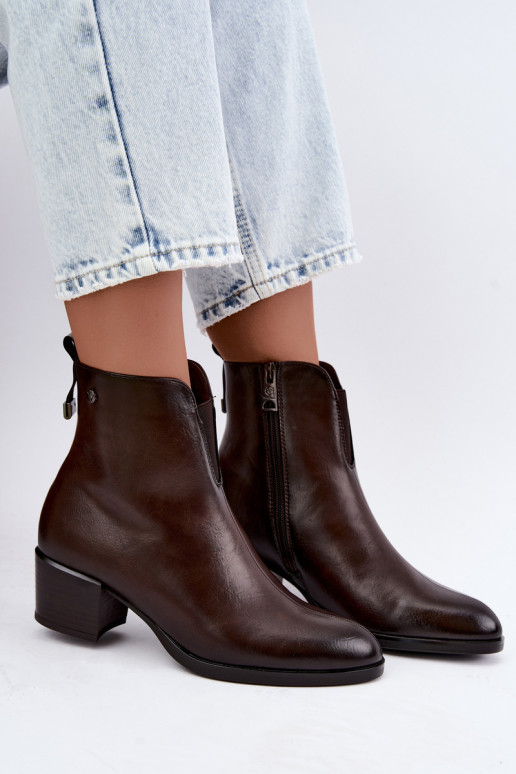 Botines aislados Klocke Vinceza 58654 en color chocolate