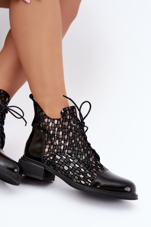 Botas aisladas para mujer de ante sintético D&A LZ62-2030 negras