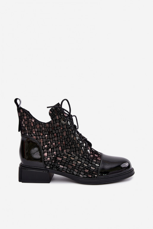 Botas aisladas para mujer de ante sintético D&A LZ62-2030 negras