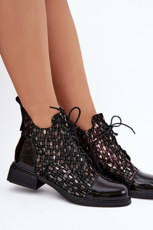 Botas aisladas para mujer de ante sintético D&A LZ62-2030 negras