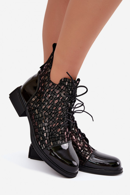 Botas aisladas para mujer de ante sintético D&A LZ62-2030 negras