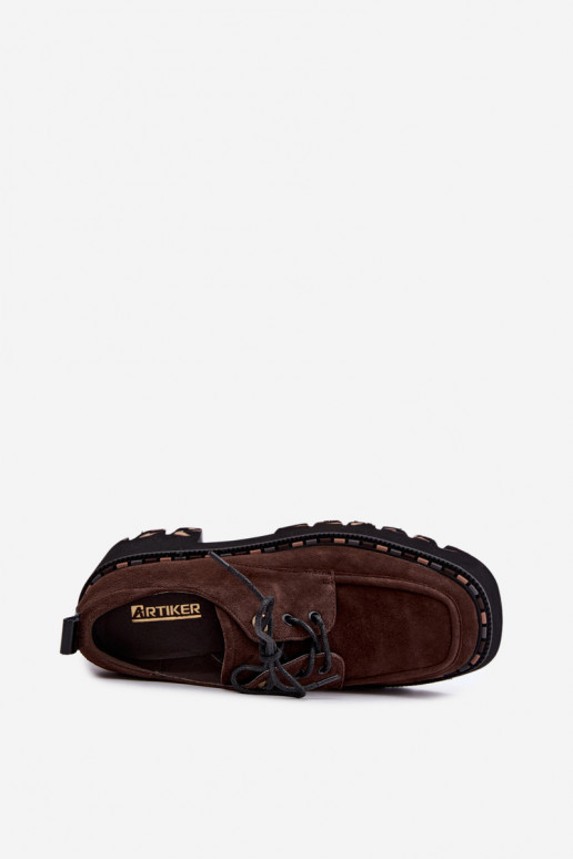 Botas de mujer de ante sintético Klocke Artiker 59C0276 chocolate