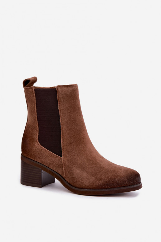 Botines aislados elegantes de ante sintético Klocke Vinceza 133105 marrón