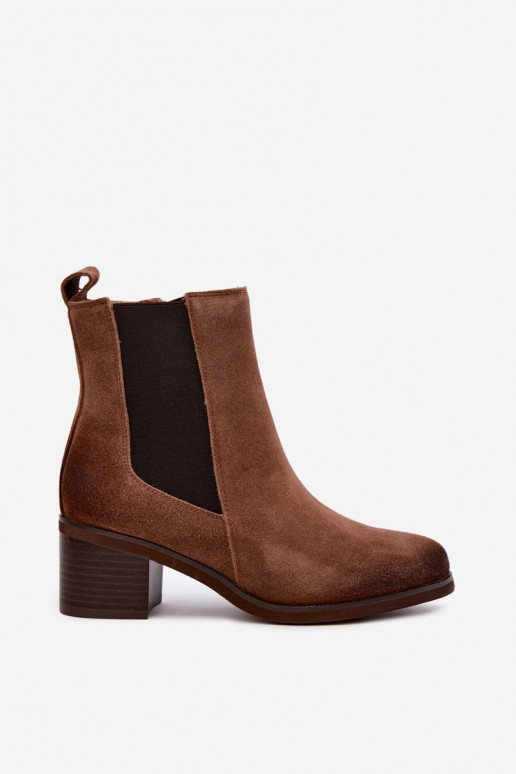 Botines aislados elegantes de ante sintético Klocke Vinceza 133105 marrón