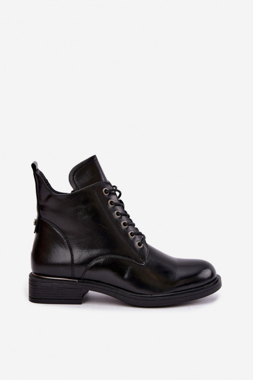 botines aislados con tacones anchos Vinceza 58677 en negro