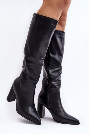 Botas negras de mujer hasta la rodilla con tacones Fiminna