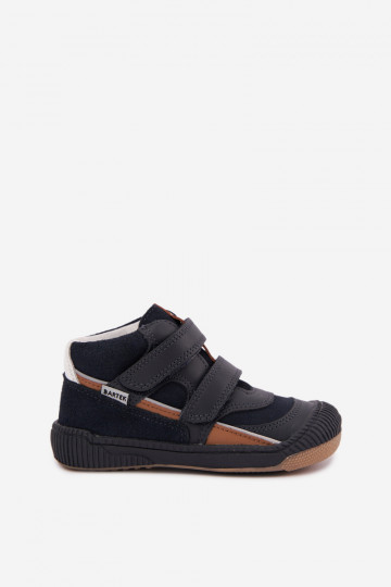 Zapatos infantiles de cuero azul oscuro Bartek 8631676 2