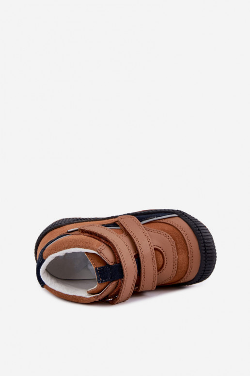 Zapatos infantiles de cuero marrón Bartek 8631673