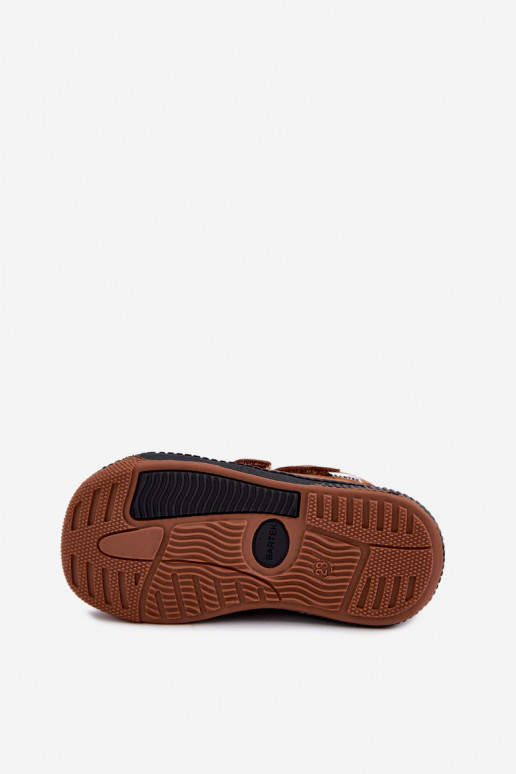 Zapatos infantiles de cuero marrón Bartek 8631673