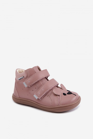 Zapatos infantiles de cuero rosa Barefoot Bartek 8631985