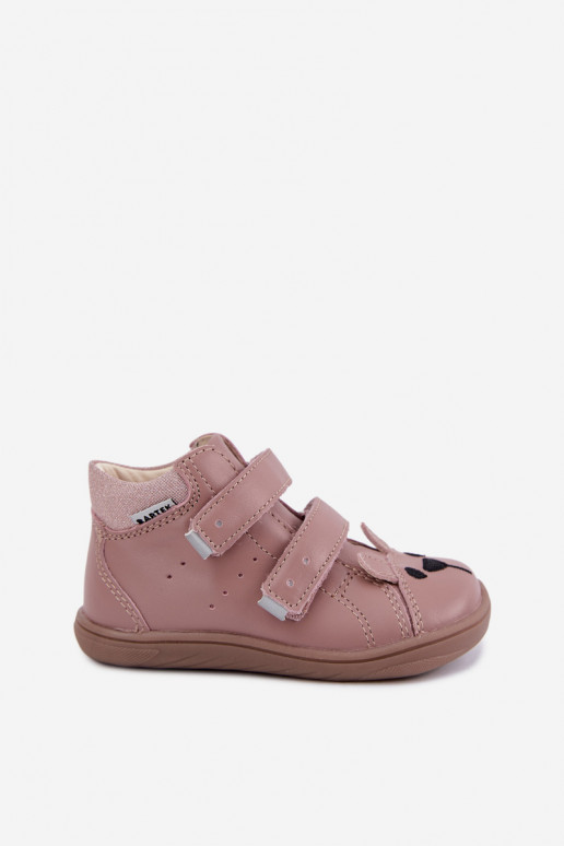 Zapatos infantiles de cuero rosa Barefoot Bartek 8631985