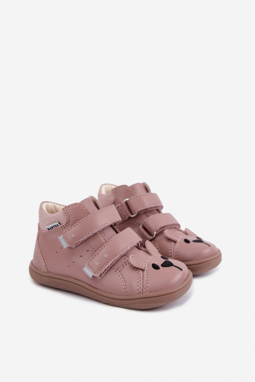 Zapatos infantiles de cuero rosa Barefoot Bartek 8631985