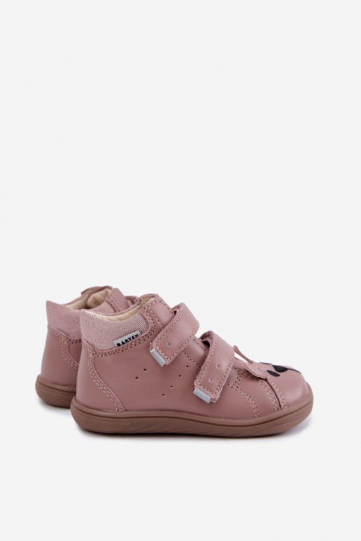 Zapatos infantiles de cuero rosa Barefoot Bartek 8631985