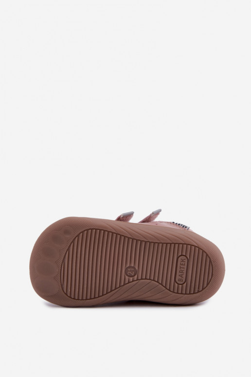 Zapatos infantiles de cuero rosa Barefoot Bartek 8631985
