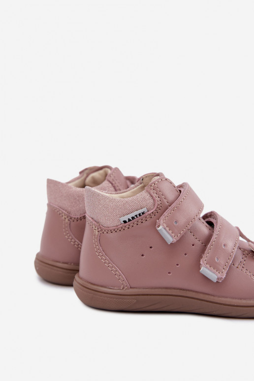 Zapatos infantiles de cuero rosa Barefoot Bartek 8631985