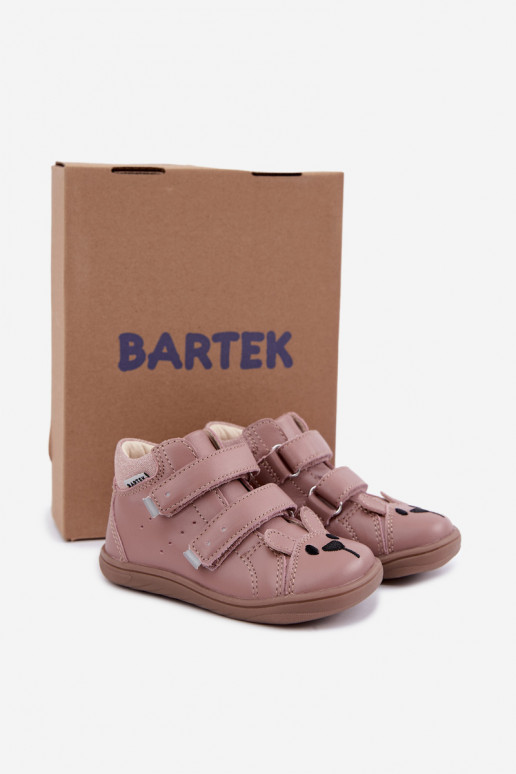 Zapatos infantiles de cuero rosa Barefoot Bartek 8631985