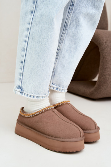 Botas de nieve de ante sintético con franja decorativa Vinceza 97972 arena 2