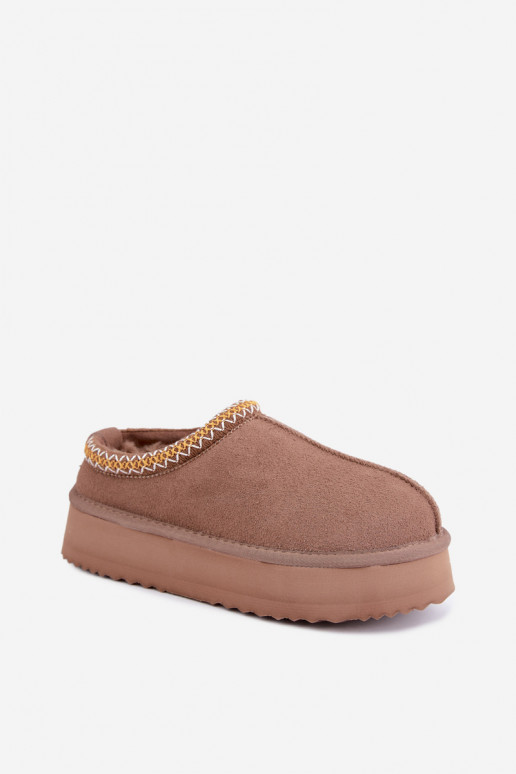 Botas de nieve de ante sintético con franja decorativa Vinceza 97972 arena