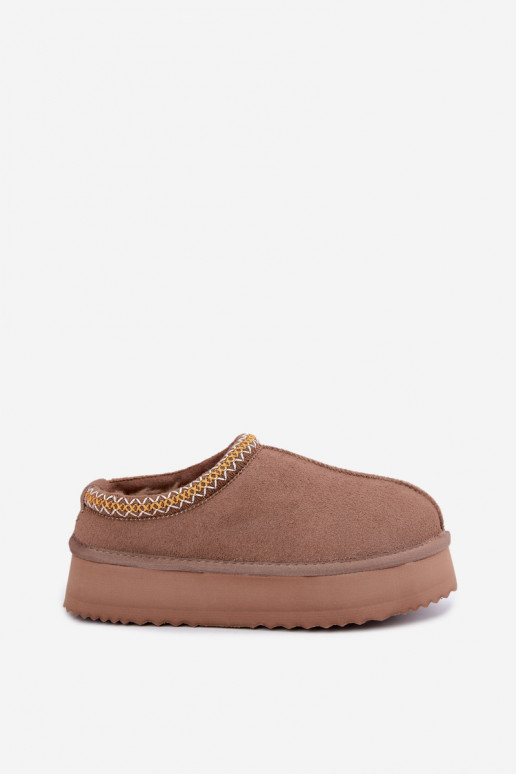 Botas de nieve de ante sintético con franja decorativa Vinceza 97972 arena