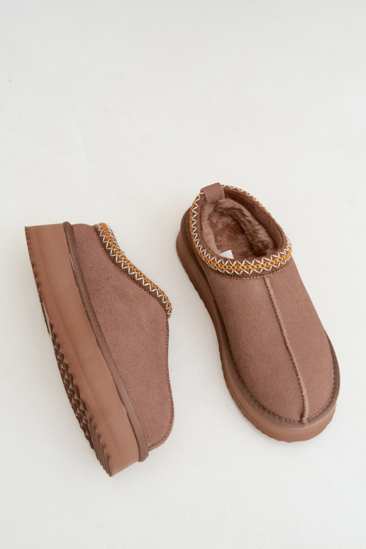 Botas de nieve de ante sintético con franja decorativa Vinceza 97972 arena