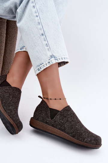 Zapatos de casa para mujer Inblu NL000013 marrón oscuro