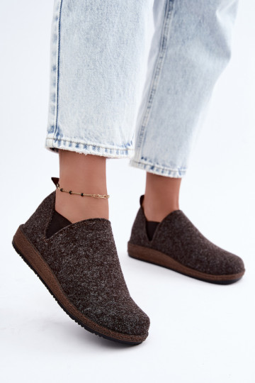 Zapatos de casa para mujer Inblu NL000013 marrón oscuro 2