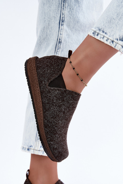 Zapatos de casa para mujer Inblu NL000013 marrón oscuro
