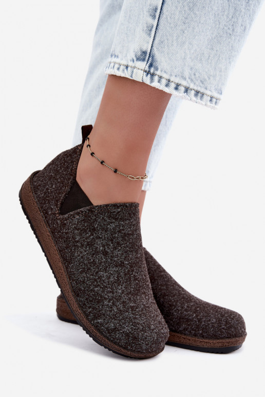 Zapatos de casa para mujer Inblu NL000013 marrón oscuro