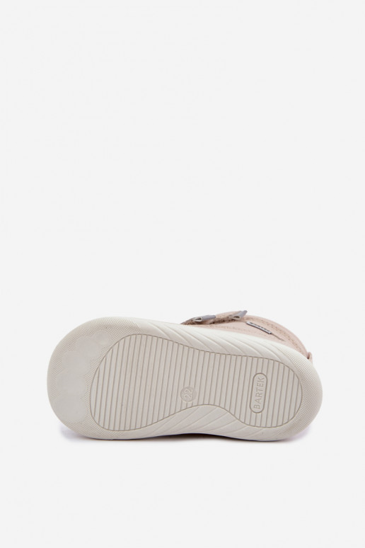 Botas de nieve de cuero para niños Barefoot Bartek 8401454 color arena