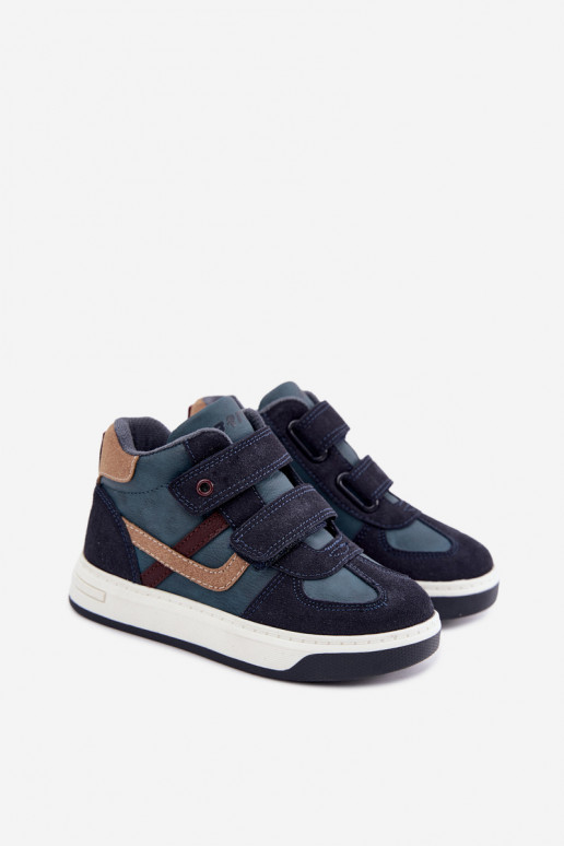 Zapatillas de deporte para niños en azul oscuro Bartek 8801216