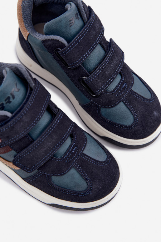 Zapatillas de deporte para niños en azul oscuro Bartek 8801216