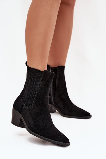 Botines de ante sintético con aislamiento interior, en negro Arelia